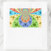 韓国の国旗に着想を得た抽象アートプリント 長方形シール (バッグ)