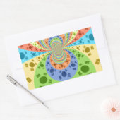 韓国の国旗に着想を得た抽象アートプリント 長方形シール (封筒)