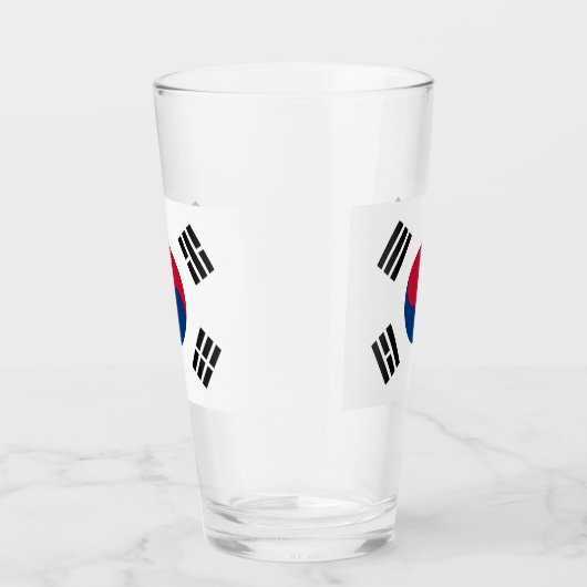 韓国の国旗を持つ愛国的なガラス杯 タンブラーグラス (右)