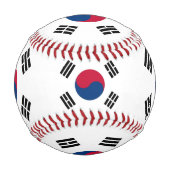 韓国の国旗を持つ愛国野球 野球ボール (正面)