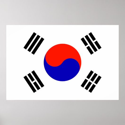 韓国の国旗 ポスター (正面)