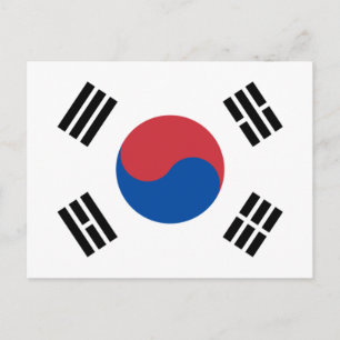 韓国の国旗（大韓民国） ポストカード