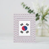 韓国の国旗:韓国の太極旗の誇り ポストカード (スタンド正面)