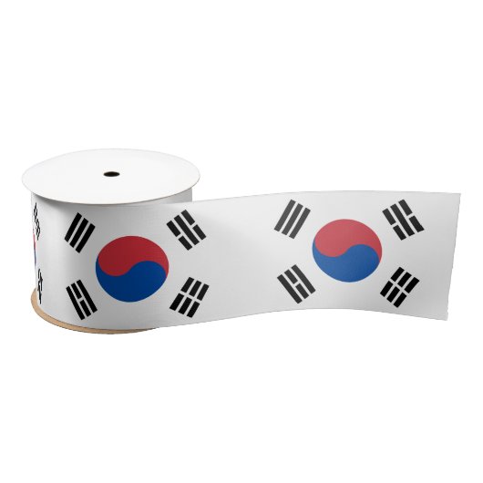 韓国の国旗 (ROK) サテンリボン (リール)
