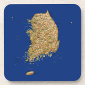 韓国の地図コースター コースター (正面)