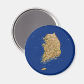 韓国の地図マグネット マグネット (正面/裏面)