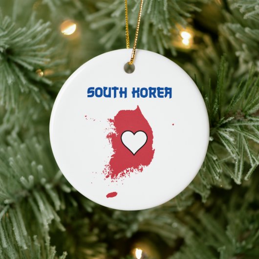 韓国の地図 セラミックオーナメント (ツリー)