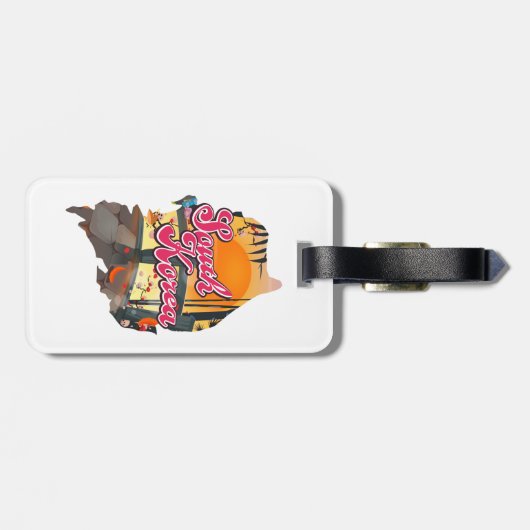 韓国の地図 ラゲッジタグ (裏面横)