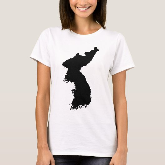 韓国の地図 Tシャツ (正面)