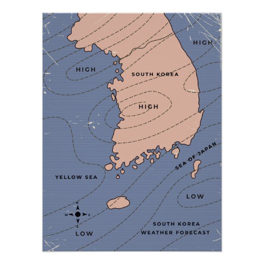 韓国の天気予報 ポスター (正面)