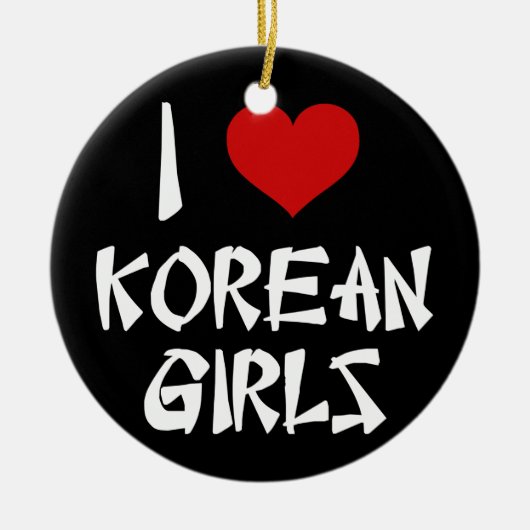 韓国の女の子が大好き セラミックオーナメント (正面)