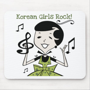 韓国の女の子の石 マウスパッド