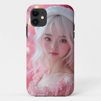 韓国の女性のクリスマスイメージ。 iPhone 11 ケース