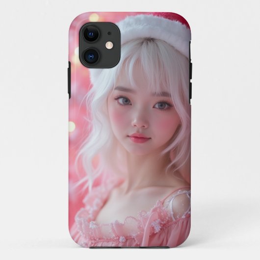 韓国の女性のクリスマスイメージ。 Case-Mate iPhoneケース (裏面)