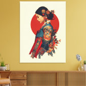 韓国の女性の肖像画アート ハンボク 画布 キャンバスプリント (インサイチュ (リビング))