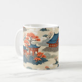 韓国の宮殿のマグカップの美しい コーヒーマグカップ (正面左)