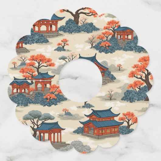 韓国の宮殿美しいワイングラスチャーム ワイングラスタグ (正面)