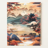 韓国の寺プランナーインオレンジ、ティール（緑がかった色）、クリムゾン プランナー手帳 (裏面)