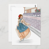 韓国の少女ウォーリング韓宝はがき ポストカード (正面/裏面)