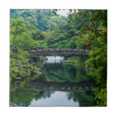 韓国の庭と橋 タイル (正面)