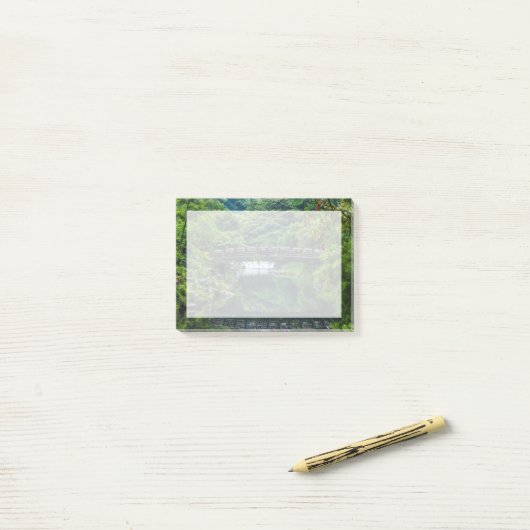 韓国の庭と橋 ポストイット (デスク上)