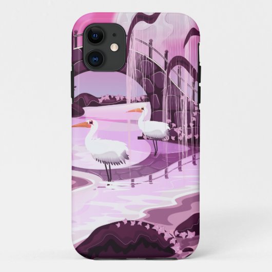 韓国の庭園の鶴 Case-Mate iPhoneケース (裏面)