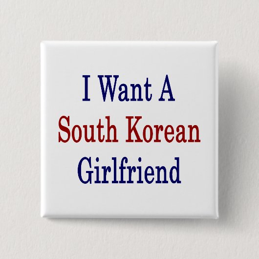 韓国の彼女が欲しい 缶バッジ (正面)