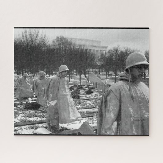 韓国の戦争記念黒白 ジグソーパズル (横)