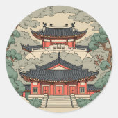 韓国の故宮は王室の封筒用シールをイメージ ラウンドシール (正面)