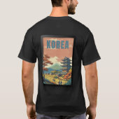 韓国の旅ポスター Tシャツ (裏面)