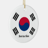 韓国の旗のクリスマスツリーの写真のオーナメント セラミックオーナメント (右)