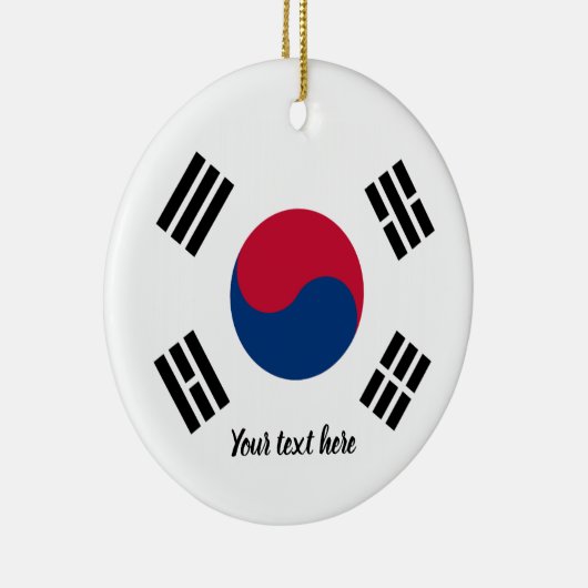韓国の旗のクリスマスツリーの写真のオーナメント セラミックオーナメント (右)