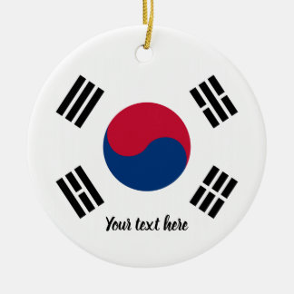 韓国の旗のクリスマスツリーの写真のオーナメント セラミックオーナメント