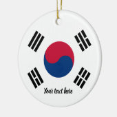 韓国の旗のクリスマスツリーの写真のオーナメント セラミックオーナメント (左)