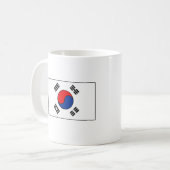 韓国の旗のTシャツおよびギフト コーヒーマグカップ (正面左)