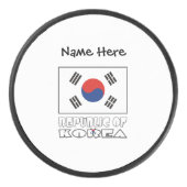 韓国の旗カスタムネーム アイスホッケーパック (正面)