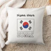 韓国の旗カスタムネーム クッション (ブランケット)