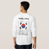 韓国の旗カスタムネーム スウェットシャツ (裏面フル)