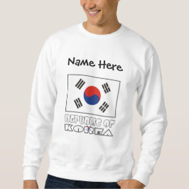 韓国の旗カスタムネーム スウェットシャツ