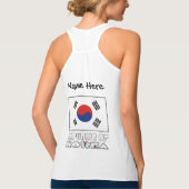 韓国の旗カスタムネーム タンクトップ (裏面)