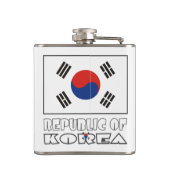 韓国の旗カスタムネーム フラスク (裏面)