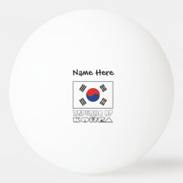 韓国の旗カスタムネーム 卓球ボール