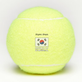 韓国の旗 カスタムネーム付き テニスボール