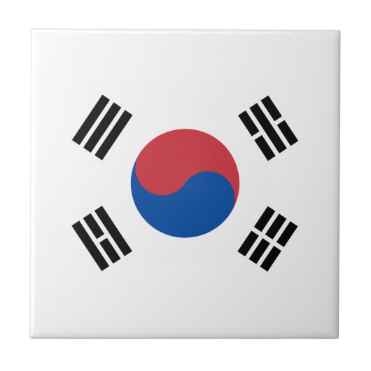 韓国の旗 タイル (正面)