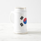 韓国の旗 ビールジョッキ (正面左)