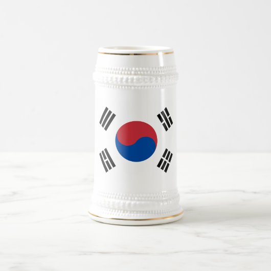 韓国の旗 ビールジョッキ (中央)