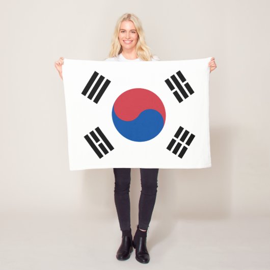 韓国の旗 フリースブランケット (インサイチュ)