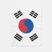 韓国の旗 フリースブランケット (正面)