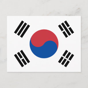 韓国の旗 ポストカード