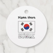 韓国の旗 南国旗カスタマイズ ネーム フェイバータグ (裏面)